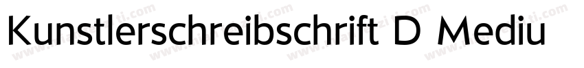 Kunstlerschreibschrift D Medium字体转换